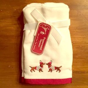 Dachshund Christmas dish towels